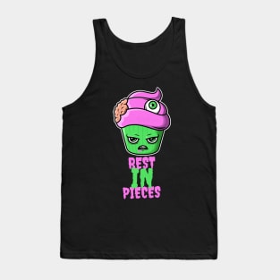 Rest In Pieces Halloween Cupcake Tank Top